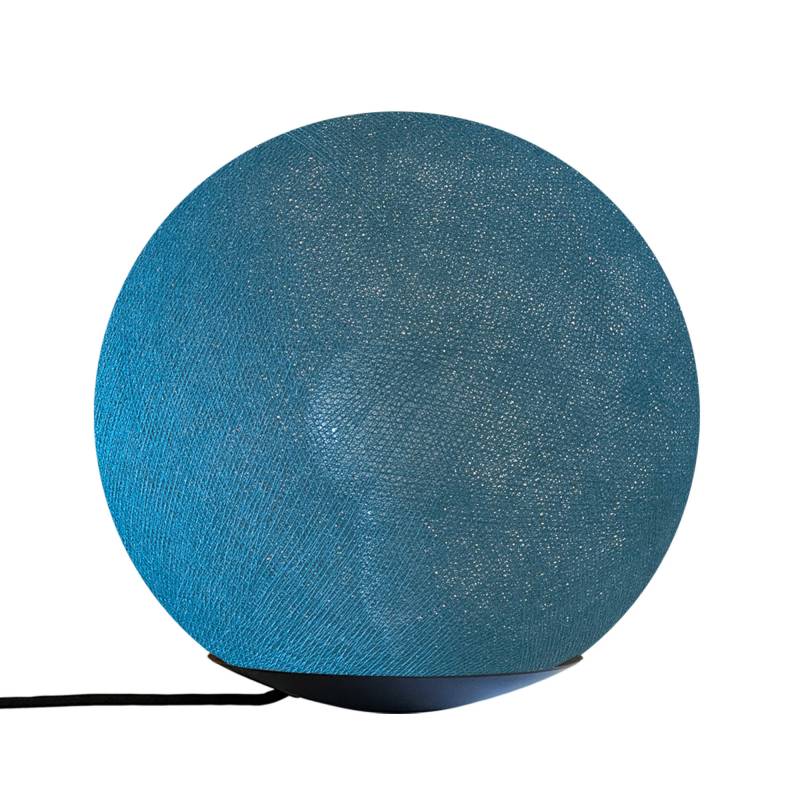 Tango, lampe à poser magnétique avec globe bleu paon 25cm - Lampe à poser - La Case de Cousin Paul