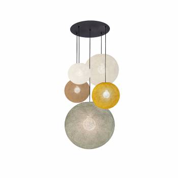 Big ceiling fixture 5 globes - Spring - Ceiling light 5 - La Case de Cousin Paul