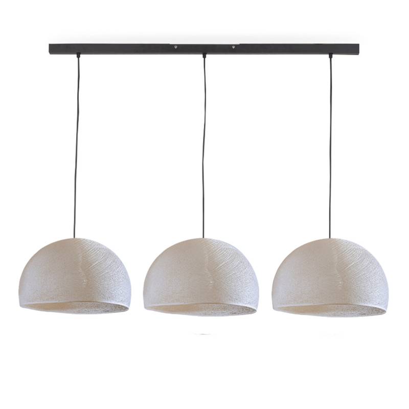 Black Island Pendant 3 Domes in Ecru - ø31cm - The Island Pendant - La Case de Cousin Paul