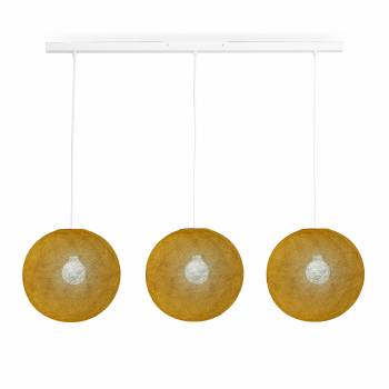 White island pendant 3 Globes in Camel - ø31cm - The Island Pendant - La Case de Cousin Paul