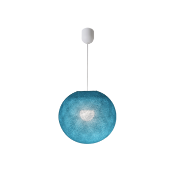 Sospensione a una sfera M blu pavone - Sospensione semplice - La Case de Cousin Paul