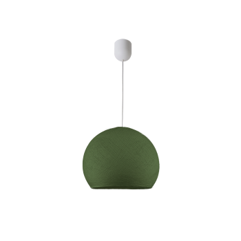 Einfache Aufhängung Kuppel olivgrün - Hängelampe einstrahlig - La Case de Cousin Paul
