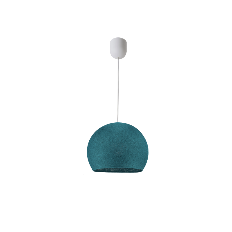 Simple peacock blue S cupola - Single Pendant lamp - La Case de Cousin Paul