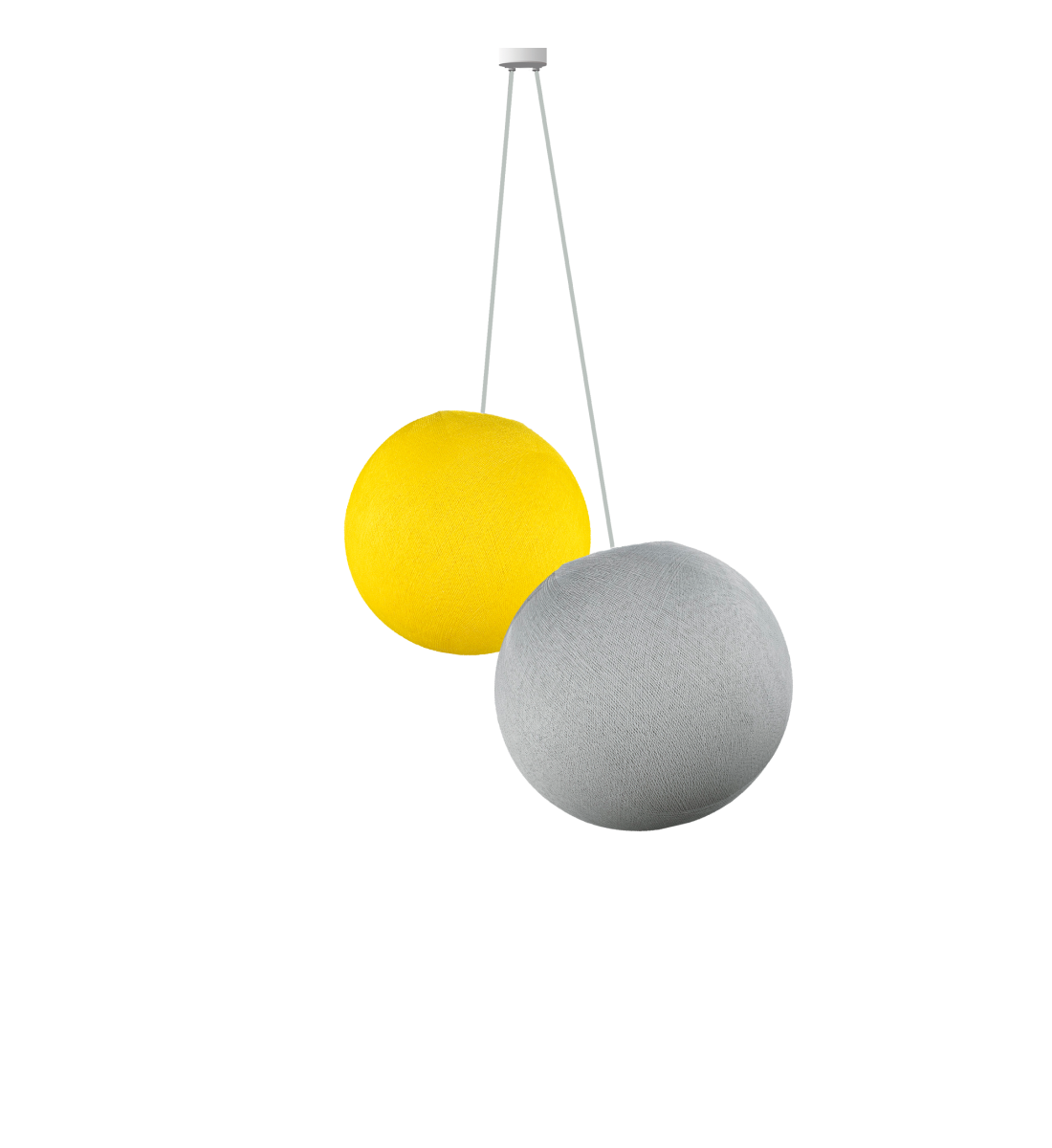 Suspension double globes xs jaune - s perle COLLECTION 2023 - Suspension double - La Case de Cousin Paul