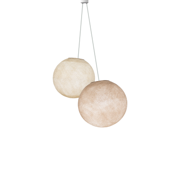 lighting ecru - linen - Pendant lamp 2 - La Case de Cousin Paul