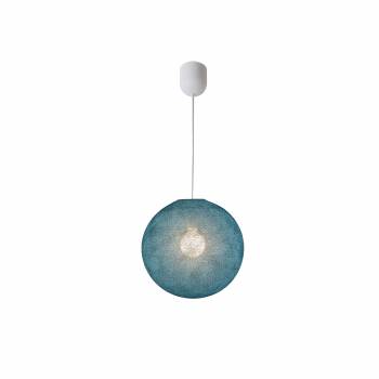 Lampada a sospensione Globe Light ø30cm blu pavone - Sospensione semplice - La Case de Cousin Paul