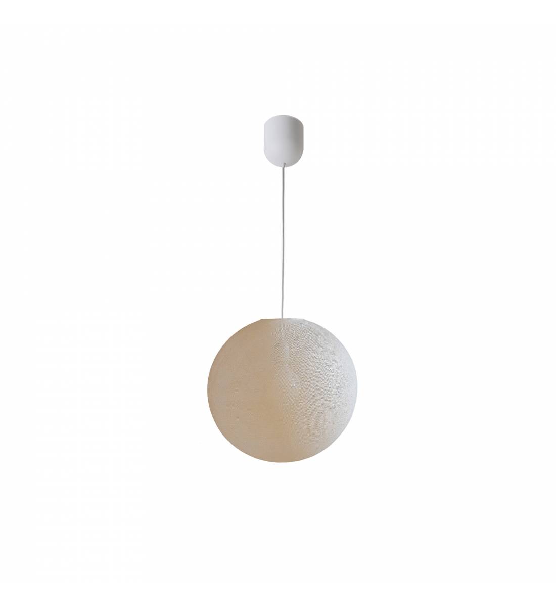 Globe Light Pendant ø30cm Linen - Single Pendant lamp - La Case de Cousin Paul