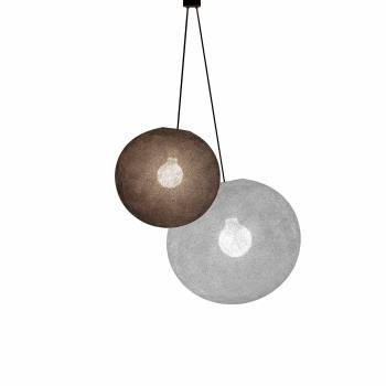 Suspension 2 globes S-M-Anthracite-Perle - Suspension double - La Case de Cousin Paul