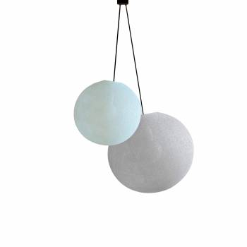 Double lighting globes -S-M-Azur-Pearl Grey - Pendant lamp 2 - La Case de Cousin Paul