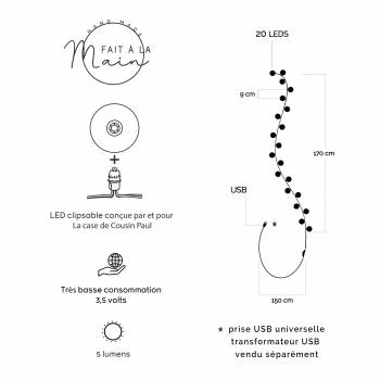 Jimi - guirlande lumineuse Premium - Reconditionnée - Les reconditionnés - La Case de Cousin Paul