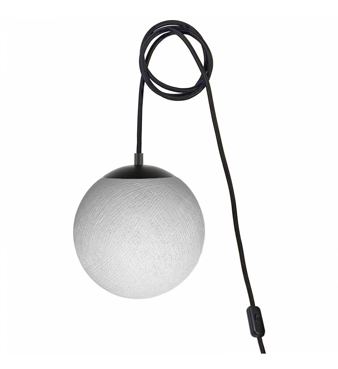 Mobile light APAPA - White - socket side switch - Apapa Pendant lamp - La Case de Cousin Paul