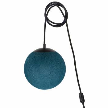 Mobile light APAPA - Peacock blue - socket side switch - Apapa Pendant lamp - La Case de Cousin Paul