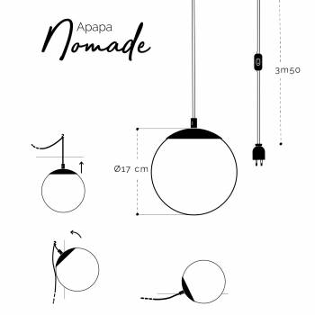 Nomadische ophanging APAPA - Kerrie - stopcontact zijschakelaar - Nomadische ophanging - La Case de Cousin Paul