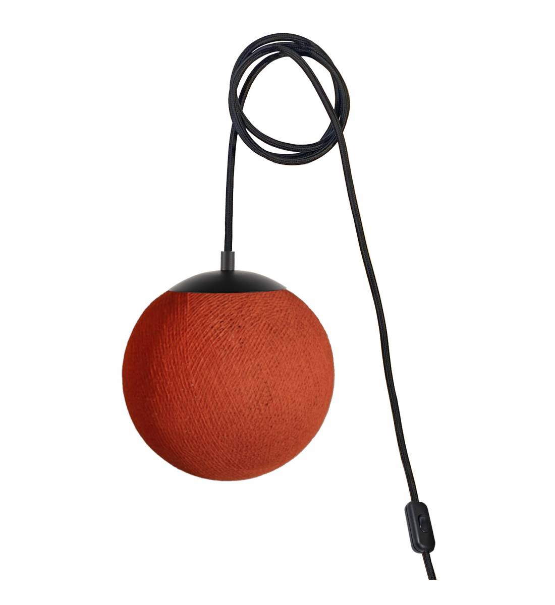 Mobile light APAPA - Orange fifty - socket side switch - Mobile Light fixture - La Case de Cousin Paul