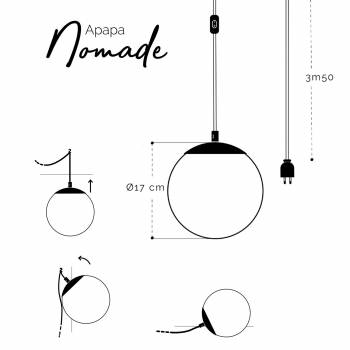 Nomadische ophanging APAPA - Kaki - stopcontact zijschakelaar - Nomadische ophanging - La Case de Cousin Paul