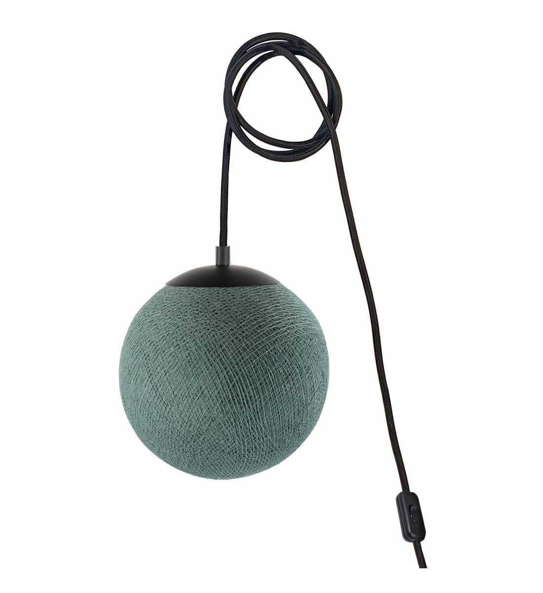 Mobile light APAPA - green grey - socket side switch - Apapa Pendant lamp - La Case de Cousin Paul