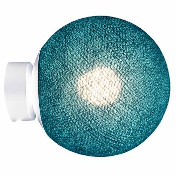 White Wall Light Apapa - Peacock Blue - Wall light - La Case de Cousin Paul