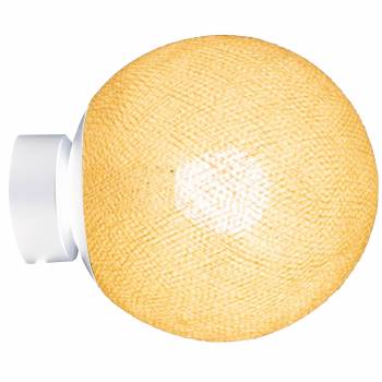 White Wall Light Apapa - Linen - Wall light - La Case de Cousin Paul