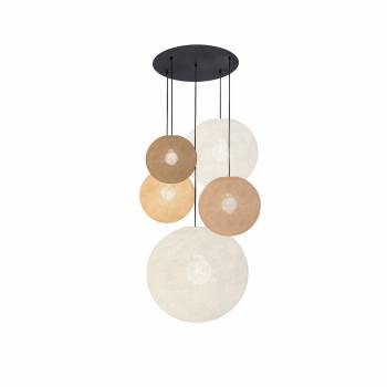 Big ceiling fixture 5 globes - mid season - Ceiling light 5 - La Case de Cousin Paul