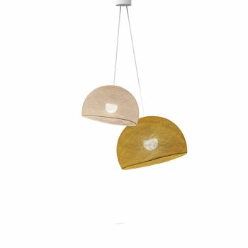 Double lighting Ecru - Camel domes - Pendant lamp 2 - La Case de Cousin Paul