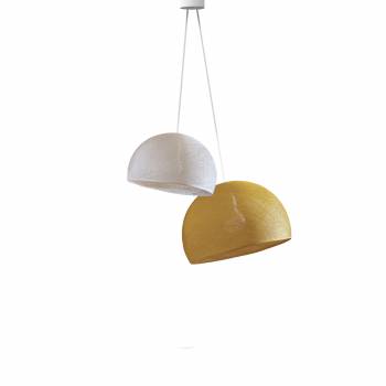 Double lighting Ecru - Camel domes - Pendant lamp 2 - La Case de Cousin Paul