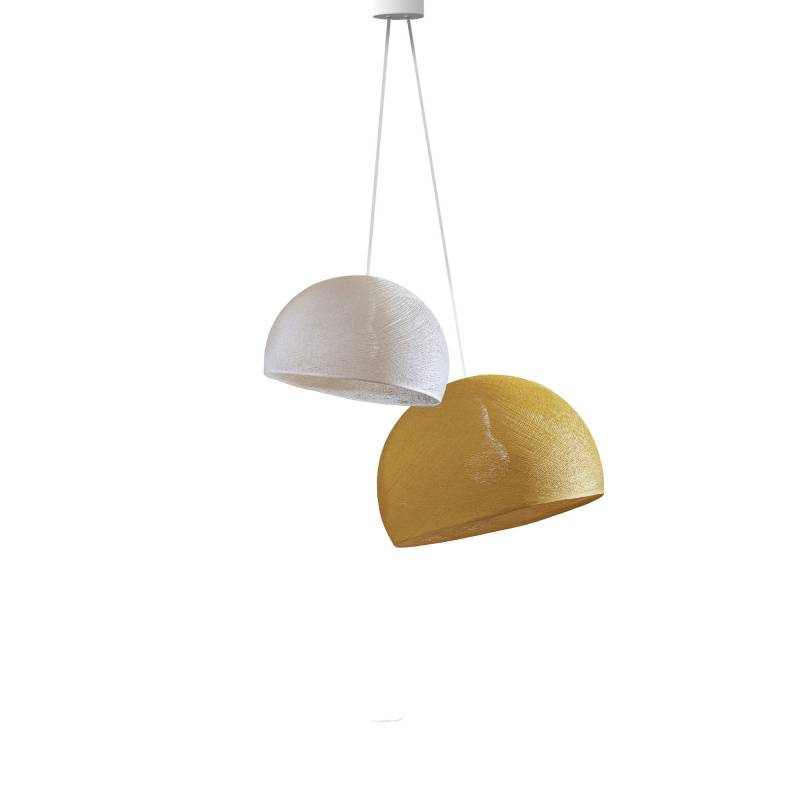 Double lighting Ecru - Camel domes - Pendant lamp 2 - La Case de Cousin Paul