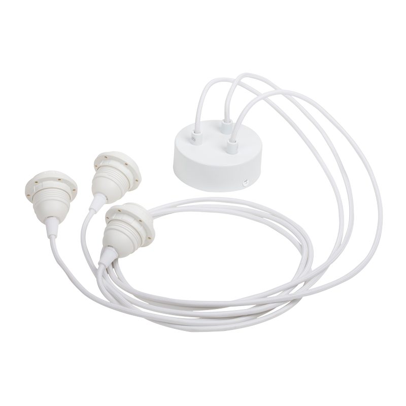 Ophangsysteem 3 matte witte - Accessoires voor verlichting - La Case de Cousin Paul