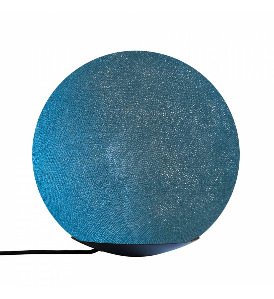 Tango, Magnetic table lamp with globe peacock blue 25cm - Table lamp - La Case de Cousin Paul