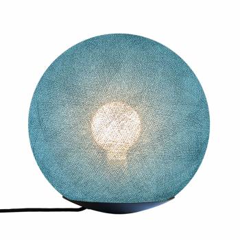 Tango, Magnetic table lamp with globe peacock blue 25cm - Table lamp - La Case de Cousin Paul