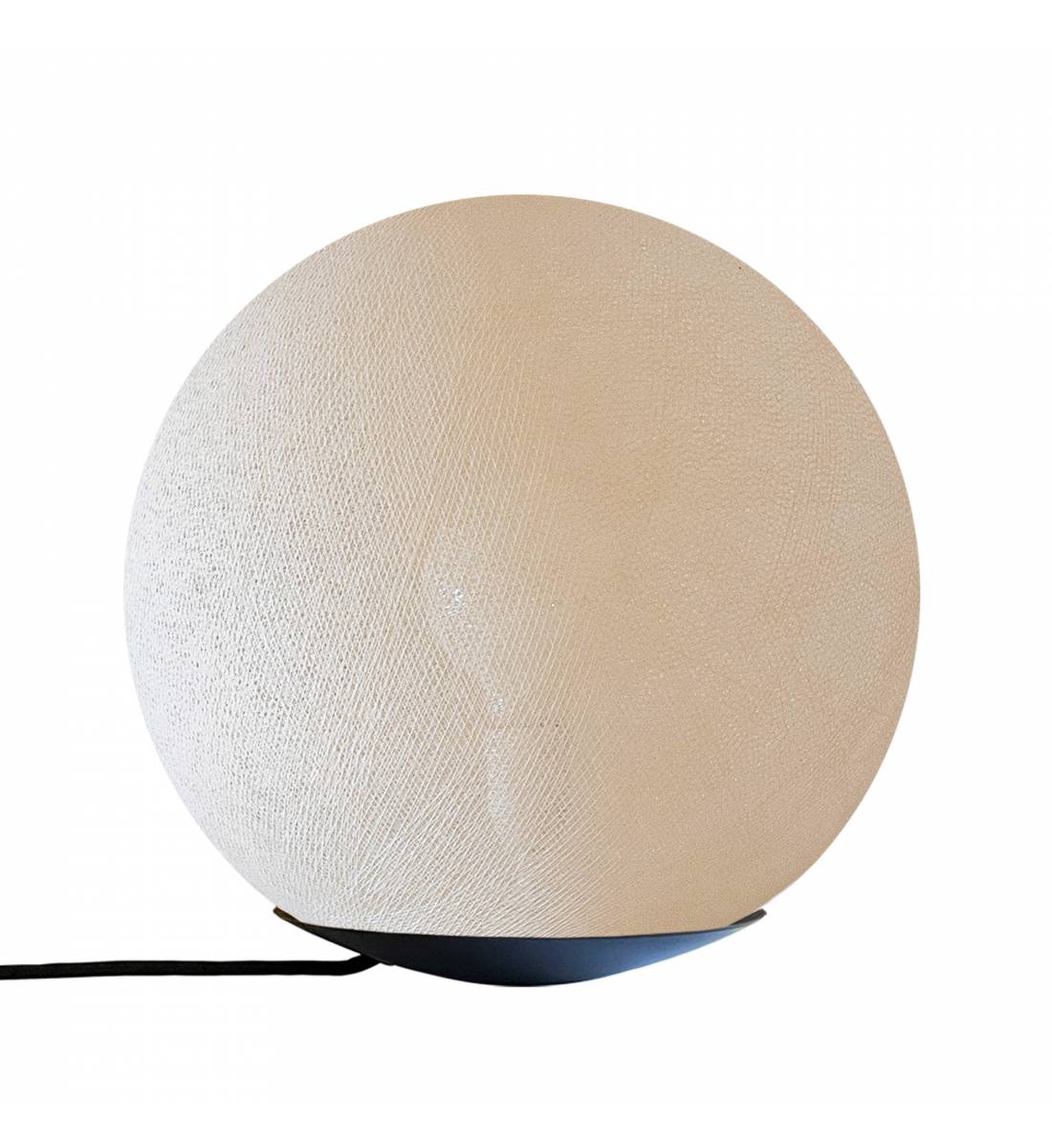 Tango, Magnetic table lamp with globe linen 25cm - Table lamp - La Case de Cousin Paul