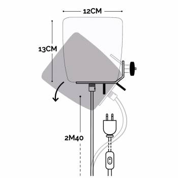 Muur licht 'Swing' Magnet curry - Wandlamp - La Case de Cousin Paul