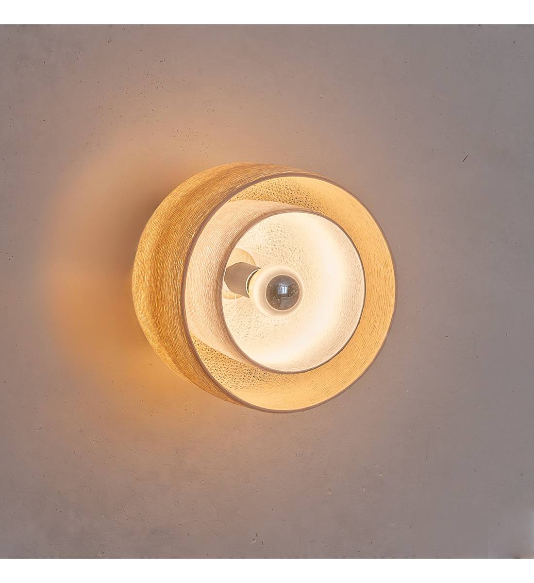 Tulip wall light - ecru and white - Wall light - La Case de Cousin Paul