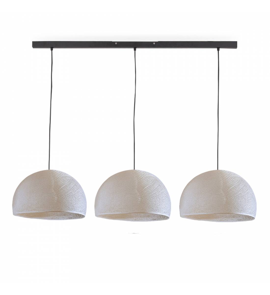 Black Island Pendant 3 Domes in Ecru - ø31cm - The Island Pendant - La Case de Cousin Paul