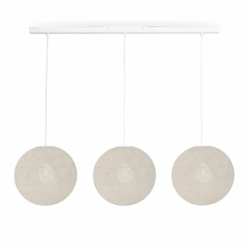 White island pendant 3 ecru globes - ø31cm - The Island Pendant - La Case de Cousin Paul