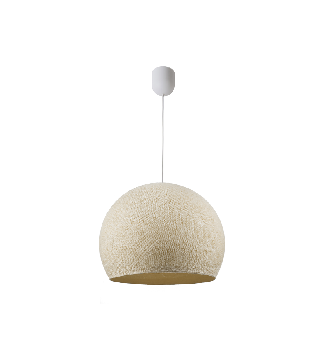 Simple ecru L cupola - Single Pendant lamp - La Case de Cousin Paul