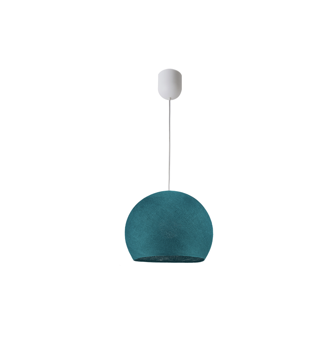 Simple peacock blue S cupola - Single Pendant lamp - La Case de Cousin Paul