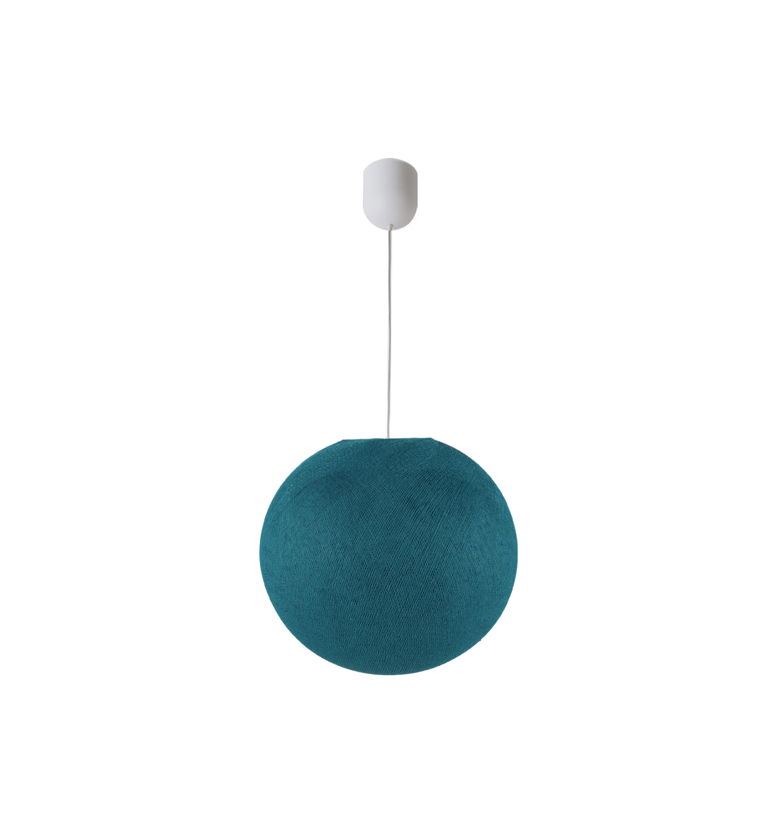 Simple peacock blue M ball - Single Pendant lamp - La Case de Cousin Paul