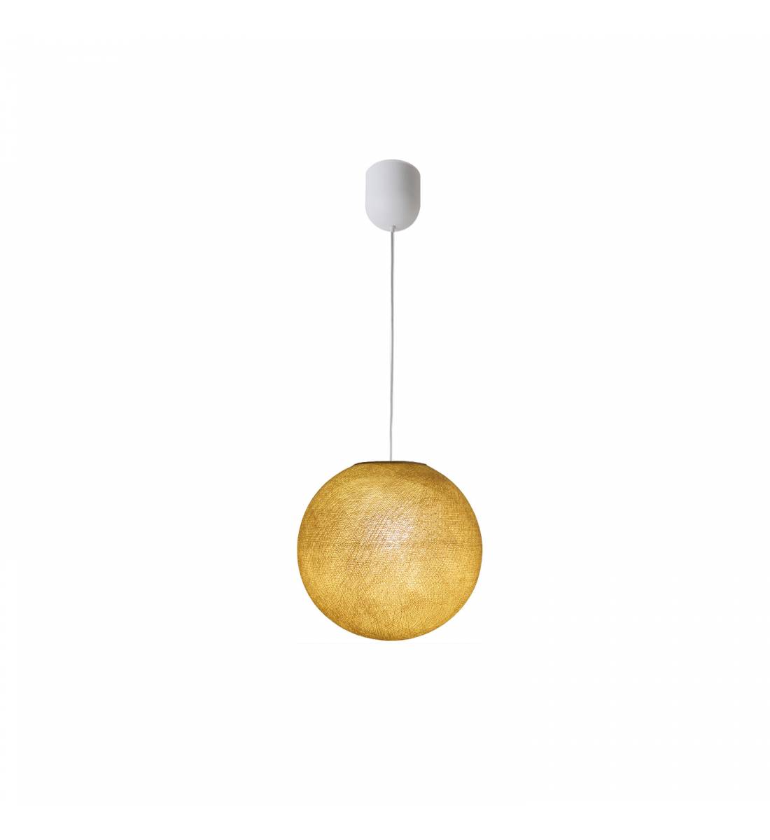 Simple mustard S ball - Single Pendant lamp - La Case de Cousin Paul