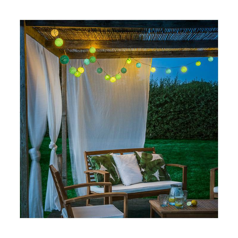 Super Green - Lichterkette 24 Kugeln In- und Outdoor - In- und Outdoor Lichterketten - La Case de Cousin Paul