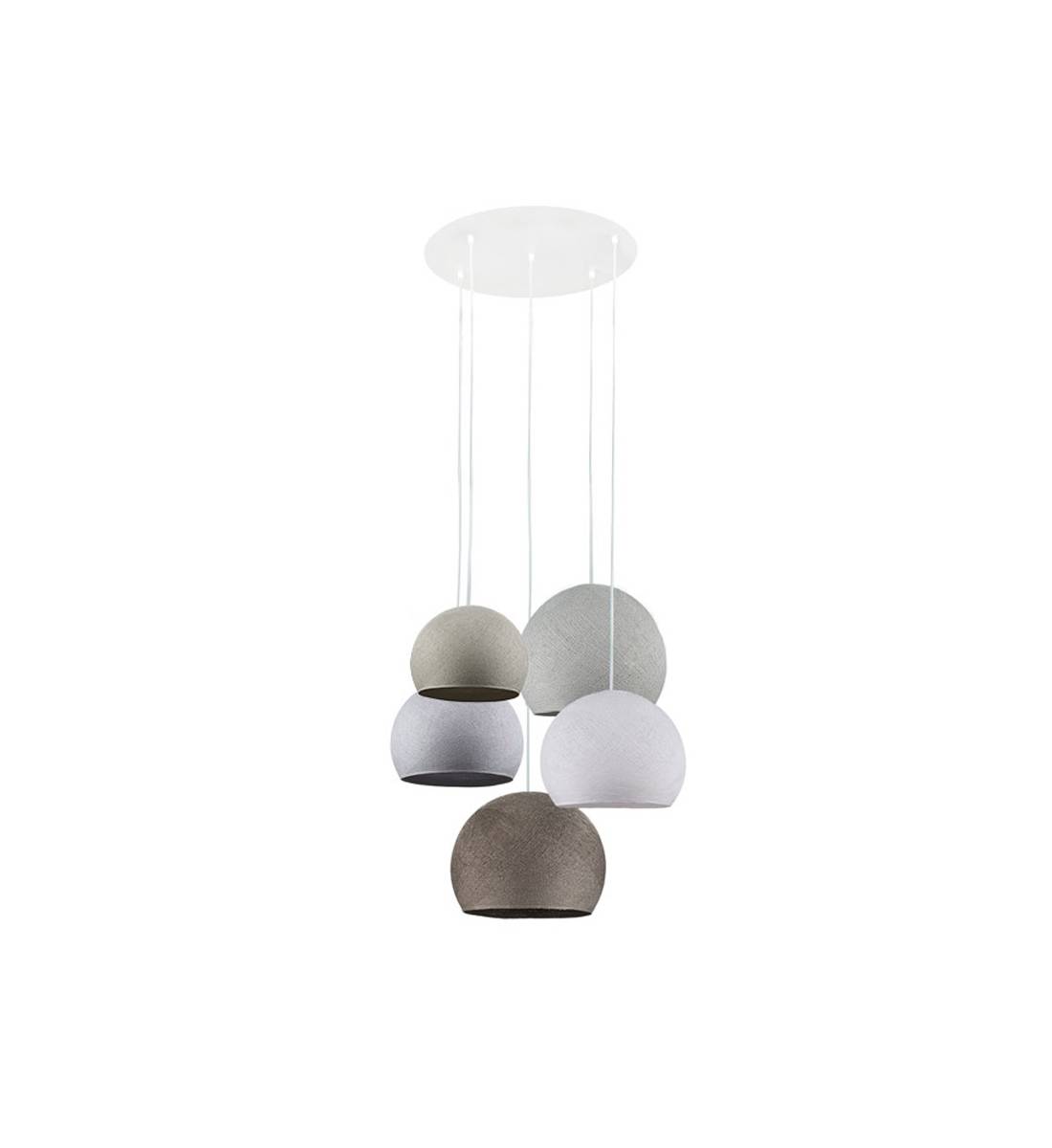 Ceiling fixture 5 cupolas - Grey - Ceiling light 5 - La Case de Cousin Paul