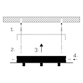 Plafondbevestiging 3 koepellampen S Wit - Parelgrijs - Grafiet - Plafonbevestiging 3 - La Case de Cousin Paul