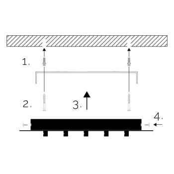 Plafondbevestiging 5 koepellampen - Rose - Plafondbevestiging 5 - La Case de Cousin Paul