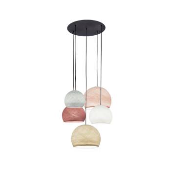 Black Ceiling fixture 5 cupolas - Pink - Ceiling light 5 - La Case de Cousin Paul