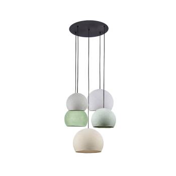 Black Ceiling fixture 5 cupolas - Green - Ceiling light 5 - La Case de Cousin Paul