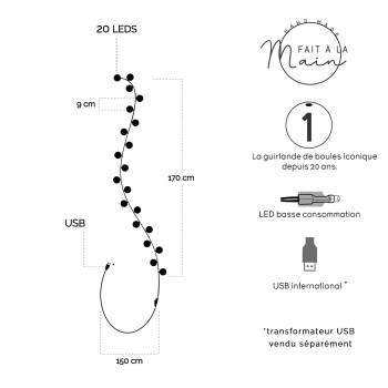 Lichterkette Léonie 16 LED Baby Nachtlicht - Renoviert - Lichterketten Box Nachtlicht - La Case de Cousin Paul