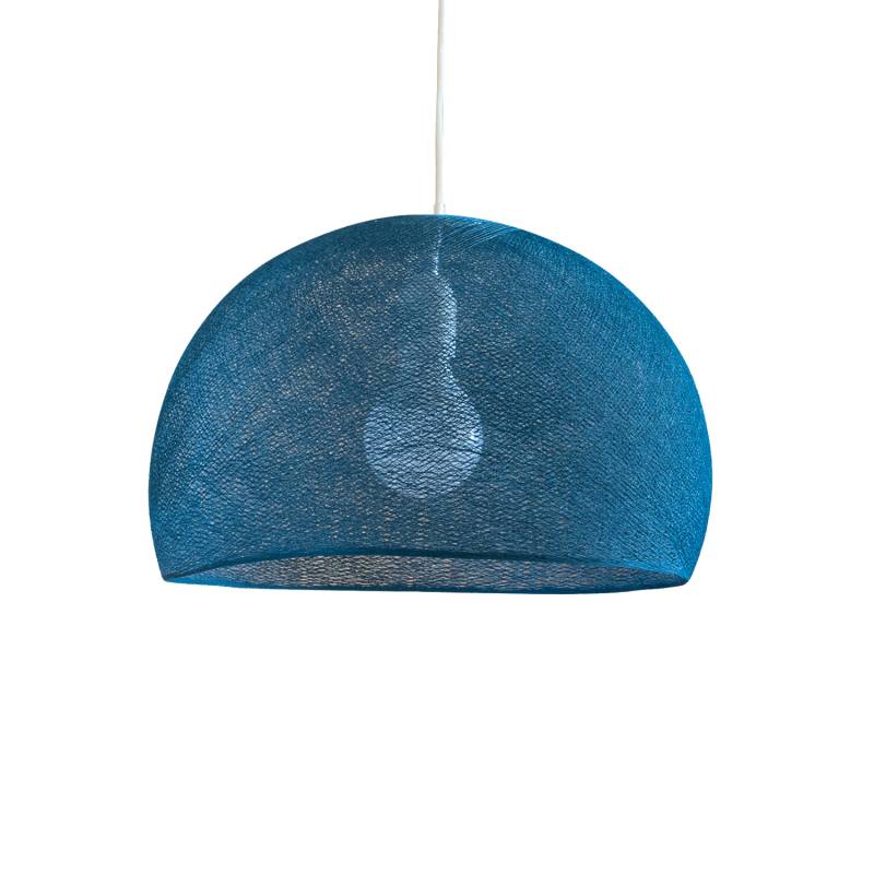 Dome Peacock blue Ø 67cm - Refurbished - Single Pendant lamp - La Case de Cousin Paul