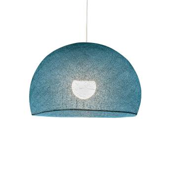 Dome Peacock blue Ø 67cm - Refurbished - Single Pendant lamp - La Case de Cousin Paul