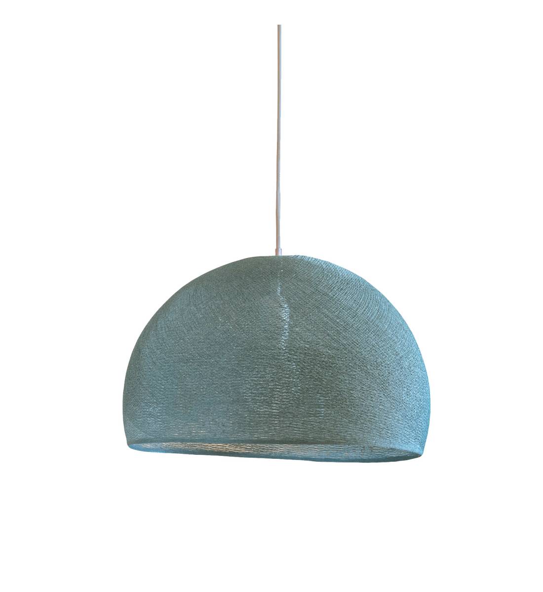 Dome green grey Ø 67cm - Refurbished - Single Pendant lamp - La Case de Cousin Paul