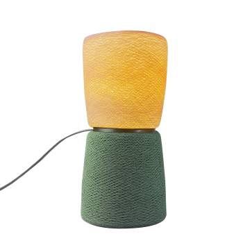 Lampe BAoBA - green grey / linen - Lamp Baoba - La Case de Cousin Paul