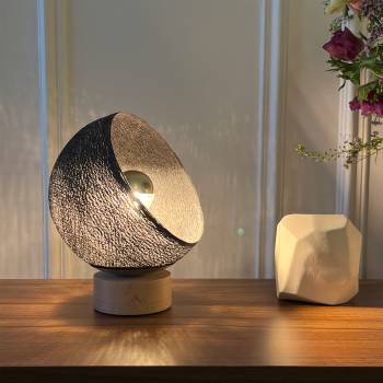 Bebop, Tischlampe mit Lampenschirm zu 360° drehbar, anthracite - Renoviert - Tischlampe - La Case de Cousin Paul